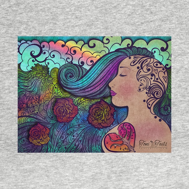 Lady in the Clouds by Toni Tees